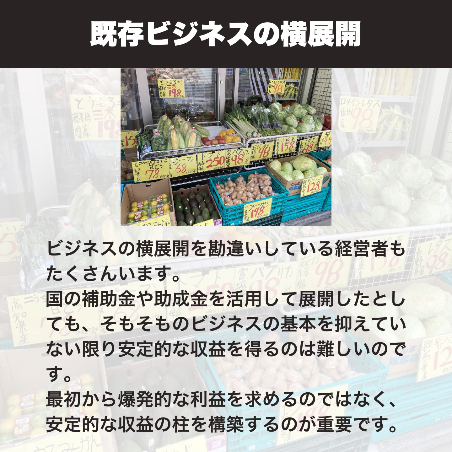 既存ビジネスの横展開